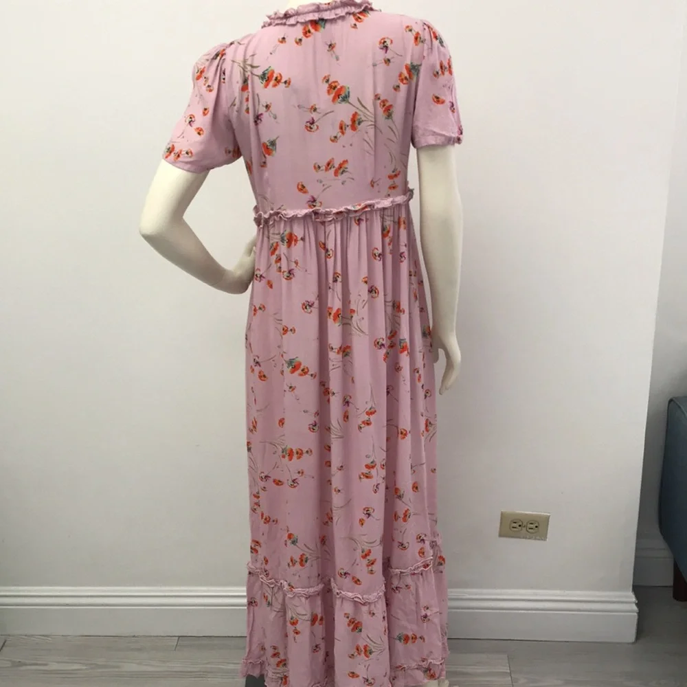 Pink Maxi Floral Dress - Picture 3 of 8